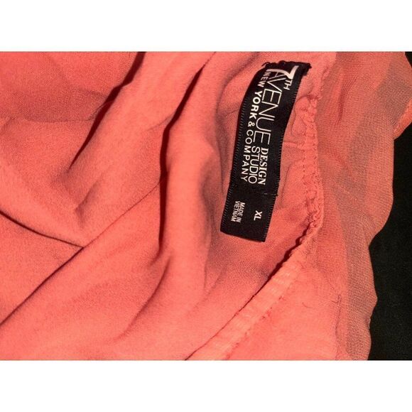 New York and Company Coral Flutter Sleeve Blouse Shirt - Picture 4 of 4